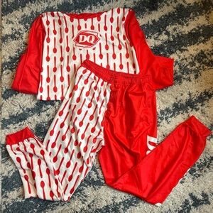 Red and White DQ Track Suit
